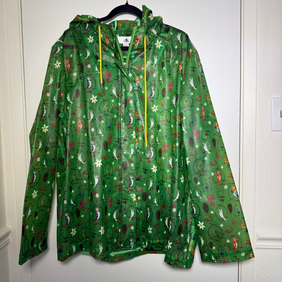 Disney Jackets & Blazers - Disney Womens 3XL Green Hooded Rain Jacket Enchanted Tiki Room